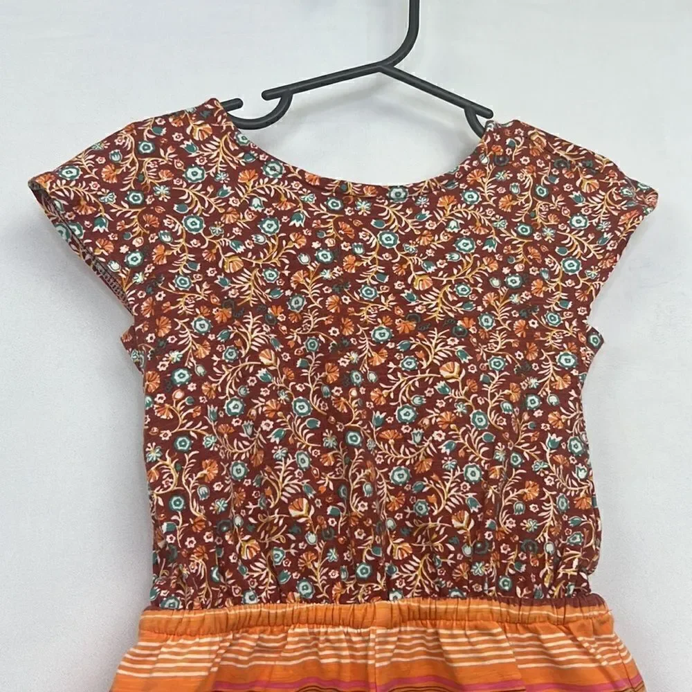 Matilda Jane orange and pink sundown multi print romper size 2